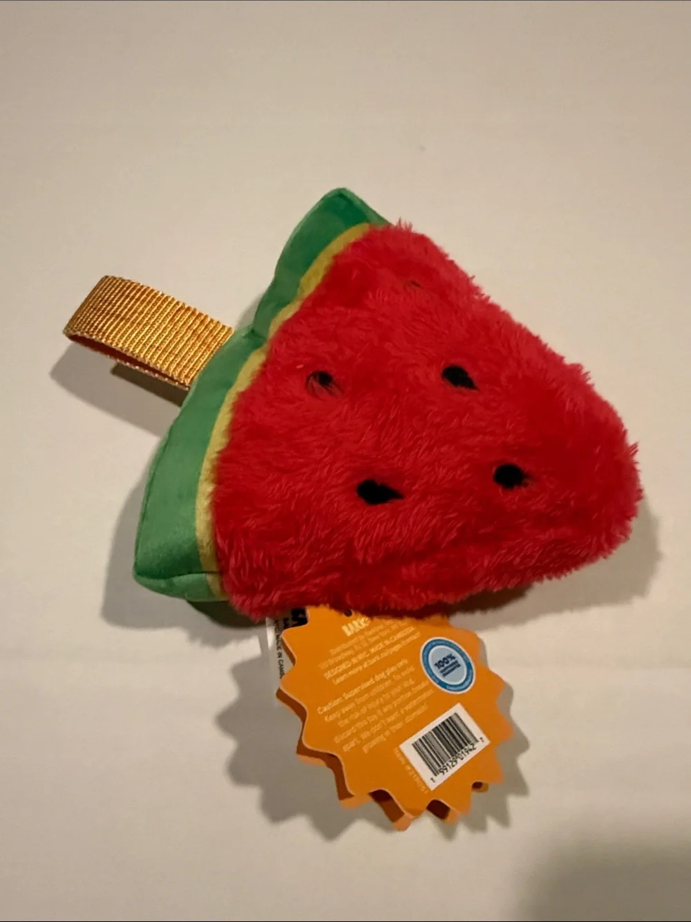 Bark Box  Plush Watermelon Slice Dog Toy - Red & Green - M-L- 20lb+
